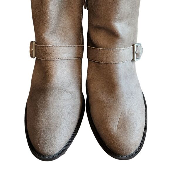 Cole Haan Taupe Suede Ankle Boots Size 8 - Picture 2 of 6